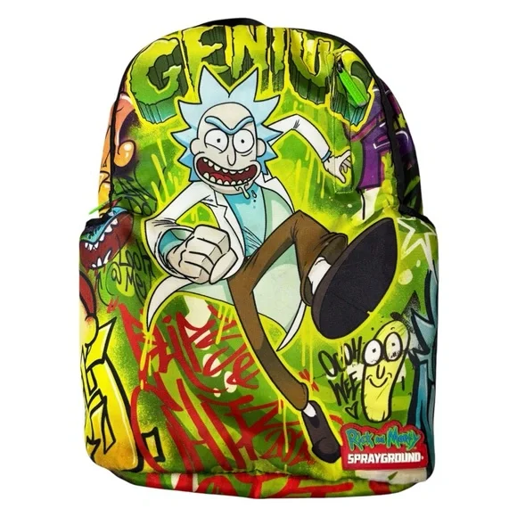 Sprayground Backpack Limited Edition Rick & Morty Genius AOP - Picture 1 of 14